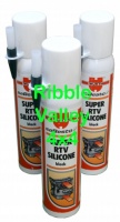 WURTH RTV SUPER SILICONE BLACK 200ml HIGH TEMP GASKET X 3